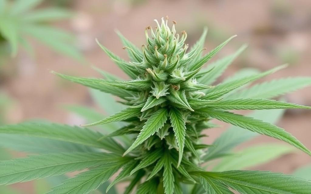 flowering male cannabis appearance