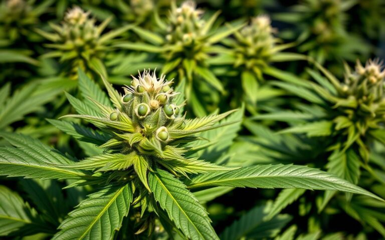 what does a flowering male cannabis plant look like