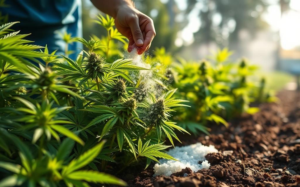 Epsom salt application in cannabis cultivation