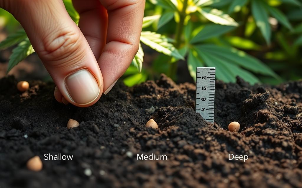 how deep to plant cannabis seed