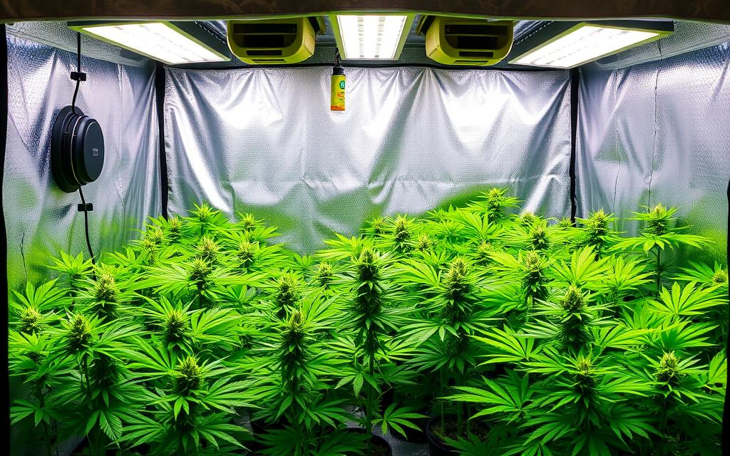 how many cannabis plants in a 4x4 tent